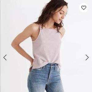 Madewell seersucker apron tank in lilac, size xs